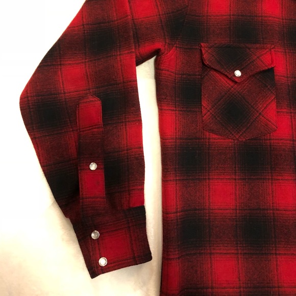 Men’s M Vintage Pendleton Wool Shirt Buffalo Plaid - Picture 7 of 8